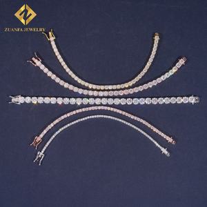 Hot Sale Tennis Bracelet 925 Sterling Silver 18K <b>Gold</b> <b>Plated</b> Moissanite Diamond Tennis <b>Chain</b> <b>Necklace</b> & Bracelet Large Store - Product Image 5