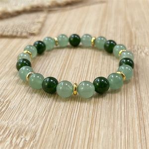Bracelet en pierre naturelle avec perles de verre colorées pour le nettoyage des chakras, support fiable pour le dropshipping et suivi en temps réel - Product Image 1