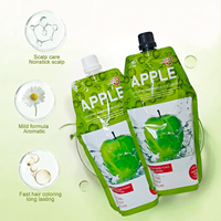 Vente en gros de shampooings couleur pomme pour hommes et femmes, couleur brun foncé, sans ammoniaque