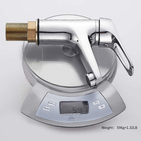 Robinet d'évier pour cuisine robinet à poignée unique en acier inoxydable polissage robinet de bassin en chrome robinet d'eau chaude et froide