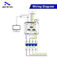 Compteur d'énergie intelligent JSY-MK-354 Type rail DIN 3 phases RS485 Compteur AC pour la surveillance de la puissance électrique