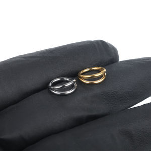 Anillos Dobles de Titanio para la Nariz, Calibre 16G, Aro PVD para Tragus, Daith, Rook, Concha, Hélix, Cartílago, Piercing de Nariz, Joyería para Septum, Clicker - Product Image 2