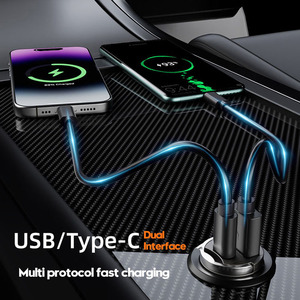 <span class=keywords><strong>Chargeur</strong></span> de voiture <span class=keywords><strong>USB</strong></span> <span class=keywords><strong>C</strong></span> <span class=keywords><strong>30W</strong></span> PD Bloc de charge rapide à double port Prise <span class=keywords><strong>USB</strong></span> A et <span class=keywords><strong>C</strong></span> <span class=keywords><strong>Chargeur</strong></span> de voiture Adaptateur allume-cigare pour iPhone Samsung - Product Image 4