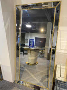 Bán Buôn Gỗ Khung Hạt Sàn Đứng Gương Tường Gương Vát Đính Cườm Đầy Đủ Chiều Dài Gương Cho Nhà Khách Sạn Salon - Product Image 3