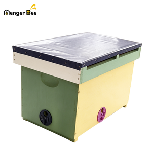Nuevo Núcleo de Acoplamiento Multi-Compartimento para Abejas Reina 51*29*26cm, Colmena de Madera para Apicultura con Cubierta de Malla y 3 Divisores - Product Image 2