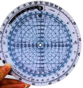 ETOPOO Aviation Round Shape Circular Vector Flight Measuring <strong>Computer</strong> Calculator Training Plastic <strong>Ruler</strong> - Product Image 4