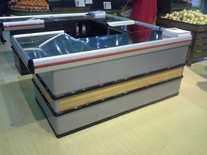 Contador de tienda moderno personalizado Led acrílico Metal OEM personalizado enlace tienda viaje vidrio Inoxidable Logo Color diseño origen Tipo Centro Comercial - Product Image 2