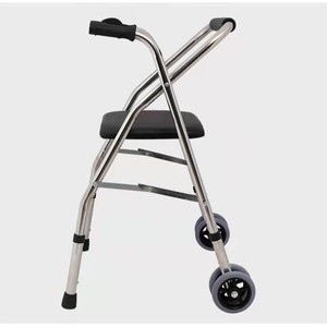 Hengshunhe <b>Walker</b> With Seat And Wheels <b>For</b> Elderly And <b>Disabled</b> Mobility Aid Foldable Walking Assistance Device - Product Image 1