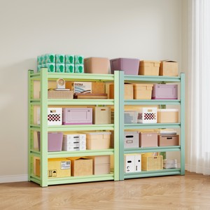 כבד-חובה מתכווננת 5-שכבתית פלדה שחורה מדפים מערכת מדפים עמיד מוסך & מתלה מתכת - Product Image 5