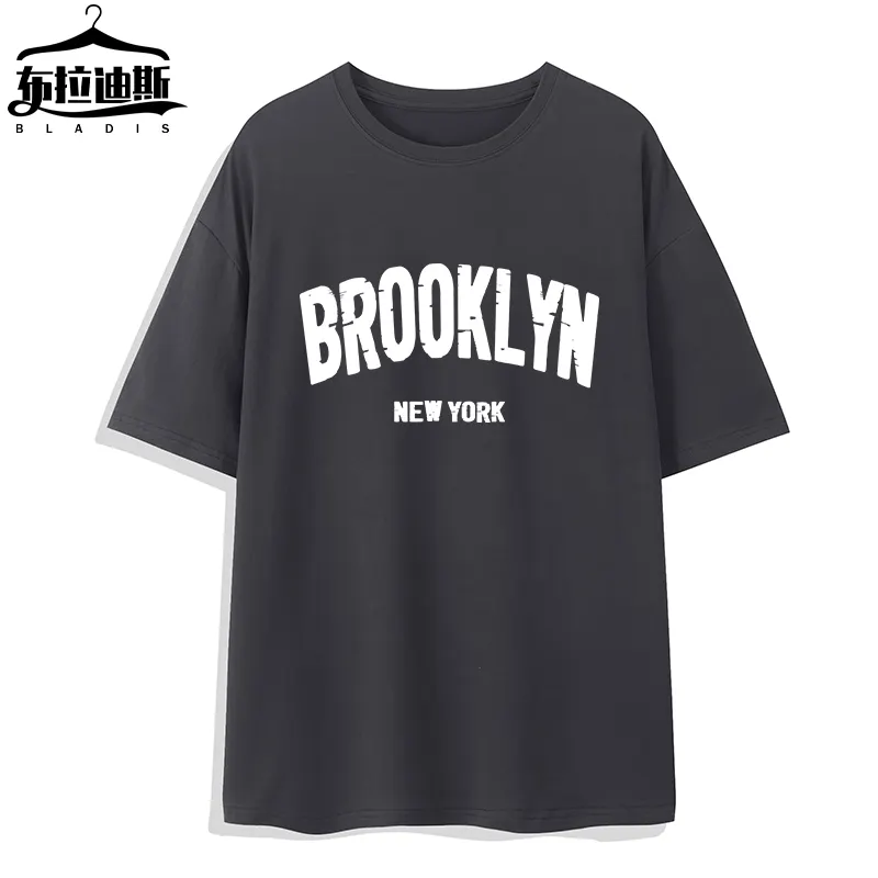 Bán Buôn New York Brooklyn Thư Logo Đồ Họa T Áo Sơ Mi Quá Khổ Polo T-Shirt Cho Phụ Nữ Crew Neck Loose Phụ Nữ Của T-Shirts