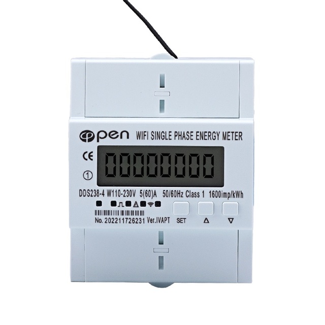 WIFI Electricity Meter Smart Energy Meter 5(60)A 110V 230V Single Phase Din Rail Over Under Voltage Current protection RS485