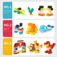 Vente en gros de 500/1000 pièces de blocs de construction en plastique ABS, briques de construction DIY, blocs d'assemblage, jouets cadeaux pour enfants