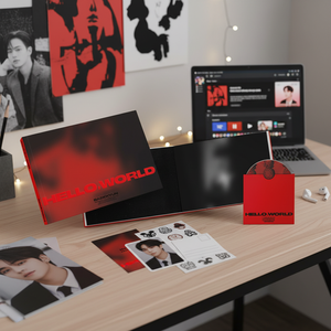 BAEKHYUN K-Pop 4ème Mini Album 'Hello World' Version Livre Photo Publication Électronique avec Carte Postale Autocollant Profil Carte Photo - Product Image 3