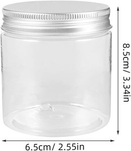 Round PET Plastic Food Storage clear <b>Cookie</b> <b>Jar</b> with Lid Cosmetic Cream Candy Packaging Container - Product Image 2