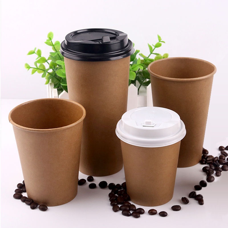 Customized Printed Single Wall Paper Double Wall Cup Coffee Paper Cup Packaging Disposable Paper Cup