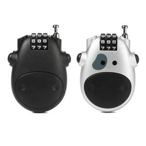 Câble antivol télescopique en acier pour moto avec serrure à combinaison et verrouillage par mot de passe ABS – Vente en gros - Product Image 3