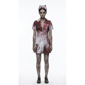 <span class=keywords><strong>Disfraz</strong></span> de <span class=keywords><strong>Enfermera</strong></span> Zombi para Halloween, Traje Sangriento y Aterrador para Cosplay, Vestido de Terror para Actuaciones en Escenario para Adultos - Product Image 1