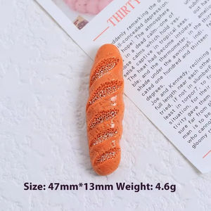 <span class=keywords><strong>Pan</strong></span> Tostado de Resina al por Mayor, Ecológico, de Dibujos Animados, Comida en Miniatura, Desayuno, Bocadillo, Postre, Decoración - Product Image 5