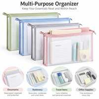 Trousse de Toilette Transparente en PU avec Bordure Rose, Pochette à Fermeture Éclair, Grande Base, pour Voyage, Vente en Gros pour Femmes