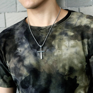 Collar de béisbol <span class=keywords><strong>para</strong></span> hombre con colgante de Cruz de acero inoxidable creativo, joyería deportiva única, regalo <span class=keywords><strong>para</strong></span> él, artesanías cruzadas - Product Image 4