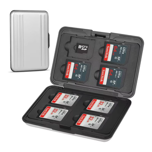 Estéticamente agradable a prueba de golpes 110*75*20mm plata <span class=keywords><strong>SanDisk</strong></span> Sd tarjeta 128 Gb 16GB adaptador funda soporte - Product Image 1