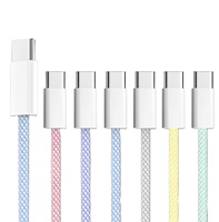 Câble de charge rapide USB-C vers USB-C 60W PD Type C pour Apple iPhone 17 16 15 Pro Max Samsung S24 S23