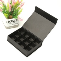 Emballage de luxe en carton noir personnalisé, boîte en Praline, pour chocolat, vente en gros