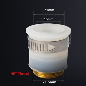 Old Style Non Thread Faucet Silicone Universal Adapter Connector to Brass Male Thread 22mm Faucet Aerator Adapter Joint - Product Image 2