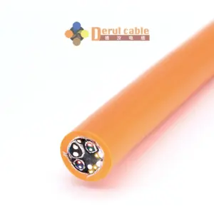 Cabo híbrido subaquático PUR robusto laranja com tela