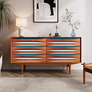 Cajonera moderna de madera maciza con diseño de cara sonriente, estilo cerezo vintage, para pared del hogar, dormitorio, villa y <span class=keywords><strong>bar</strong></span> doméstico - Product Image 2