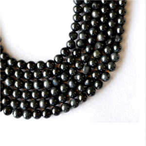 ลูกปัดหินออบซิเดียนสีดำรุ้งเกรด AAA คุณภาพพรีเมียม คอลเลคชั่นพิเศษ สำหรับการทำเครื่องประดับและการบำบัด - Product Image 1