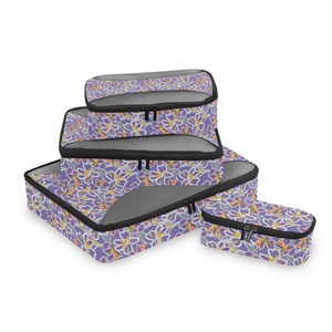 Accessoires de voyage, impression personnalisée, fleurs de lavande hawaïennes, organisateurs de bagages extensibles à fermeture éclair, cubes de rangement pour femmes - Product Image 2
