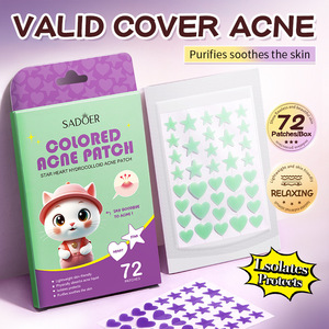 Patchs Hydrocolloï<span class=keywords><strong>des</strong></span> Cœur d'Étoile pour l'Acné à l'Acide Salicylique – 72 Patchs par Boîte pour le Visage, Tous Types <span class=keywords><strong>de</strong></span> Peau – Absorbe les Sécrétions Cutanées - Product Image 3