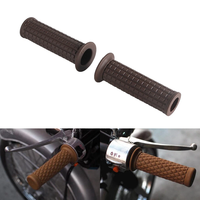 Poignée Vintage Personnalisée en Caoutchouc pour Moto Cruiser Chopper Dirt Street Bike Scooter Enduro, 1 "25mm 28mm
