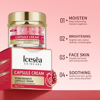 Crème en capsules à la grenade Icesea 50g, antioxydante, éclaircissante, hydratante, apaisante, vente en gros OEM