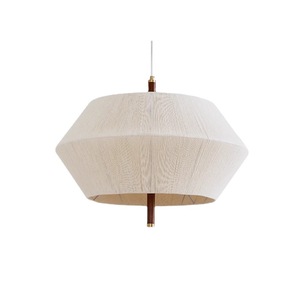 <span class=keywords><strong>Abat</strong></span>-<span class=keywords><strong>jour</strong></span> en <span class=keywords><strong>laine</strong></span> scandinave moderne en bois massif japonais minimaliste du milieu du siècle pour lustre en fil de coton tissé en treillis pour chambre à coucher - Product Image 5