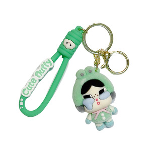 Hợp thời trang sáng tạo phim hoạt hình Silicone Keychain tinh tế vòng chìa khóa mặt dây chuyền bán buôn Ba lô xe Keyring búp bê vài cho phong cách - Product Image 5