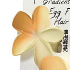 10 Cm Women Fashion <b>Plastic</b> Casual Cardboard Packaging T Mat Gradient Two Tone <b>Egg</b> Flower Hair Clips - Product Image 6