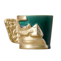 Mug à café à l'art latte de 200 ml, thème créatif Sanxingdui, culture de Chengdu, fait à la main, avec logo personnalisé, boîte cadeau