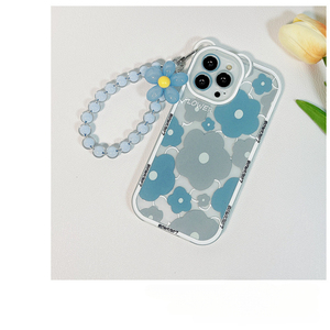 Ins hot cute bear custodia per telefono a forma di orecchio bella lente floreale blu <span class=keywords><strong>cover</strong></span> per telefono creativa per <span class=keywords><strong>iPhone</strong></span> 14 Pro/13/12/<span class=keywords><strong>11</strong></span> X/XR/XS - Product Image 4