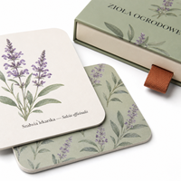 Cartes d'apprentissage botanique sur les herbes de jardin polonaises personnalisées, boîte à tiroir rigide, bilingue latin, écologique, durable, portable, en papier pour toute la famille
