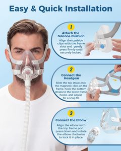 Cómoda Mascarilla de Silicona <span class=keywords><strong>para</strong></span> CPAP, Cojín Facial Completo de Repuesto, Accesorios Médicos Elásticos, Cuidado de la <span class=keywords><strong>Apnea</strong></span> <span class=keywords><strong>del</strong></span> <span class=keywords><strong>Sueño</strong></span> en Casa, Talla M, 500mL - Product Image 4