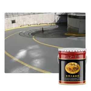 SUBANG Epoxy Acrylic Concrete and Garage Floor Paint, Interior/Exterior, Satin, Slate Gray ,Self Leveling