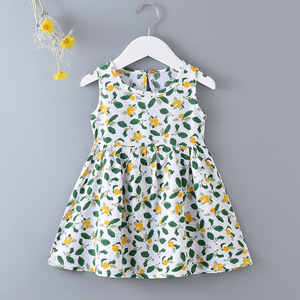 Vestido de Verano para Niñas 2022 de Alta Calidad, Estampado Floral, Estilo Princesa, Vestido de Playa, Falda Tipo Vestido, Ropa Infantil, Vestido Línea A - Product Image 3
