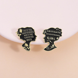 Par negro Chica obstinada Orgullo Prejuicio TV Película Personaje Oro Metal Aniversario Broche Orgullo Prejuicio Ficción Celebridad - Product Image 1