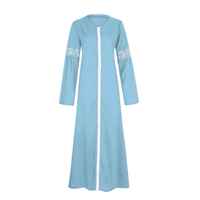 Robe de bal modeste sur mesure pour femmes, manches régulières, abaya taille unique, robes musulmanes