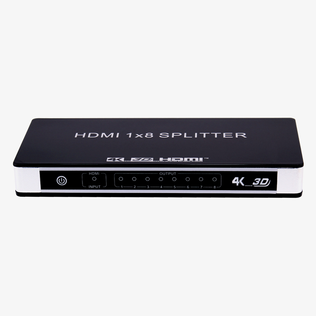 4K60 HDMI 2.0 Splitter 1x8 Support 4k Scaler Down to 1080P hdmi Splitter 1 in 8 Out for TV