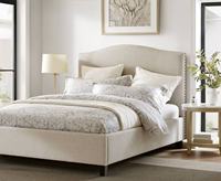 Lit double RH style américain en chêne, tissu rembourré, design personnalisable avec sac souple, 1800x2000mm, origine Shanghai