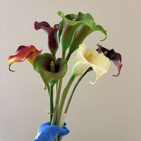 Fleur artificielle en PU Calla Lily H892 pour aménagement paysager, photographie, vente en gros, photographie de mariage, fleur hydratante faite à la main