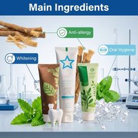 Dentifrice personnalisé de marque, anti-sensibilité, blanchissant, saveur menthe, formule chimique, taille standard pour adultes